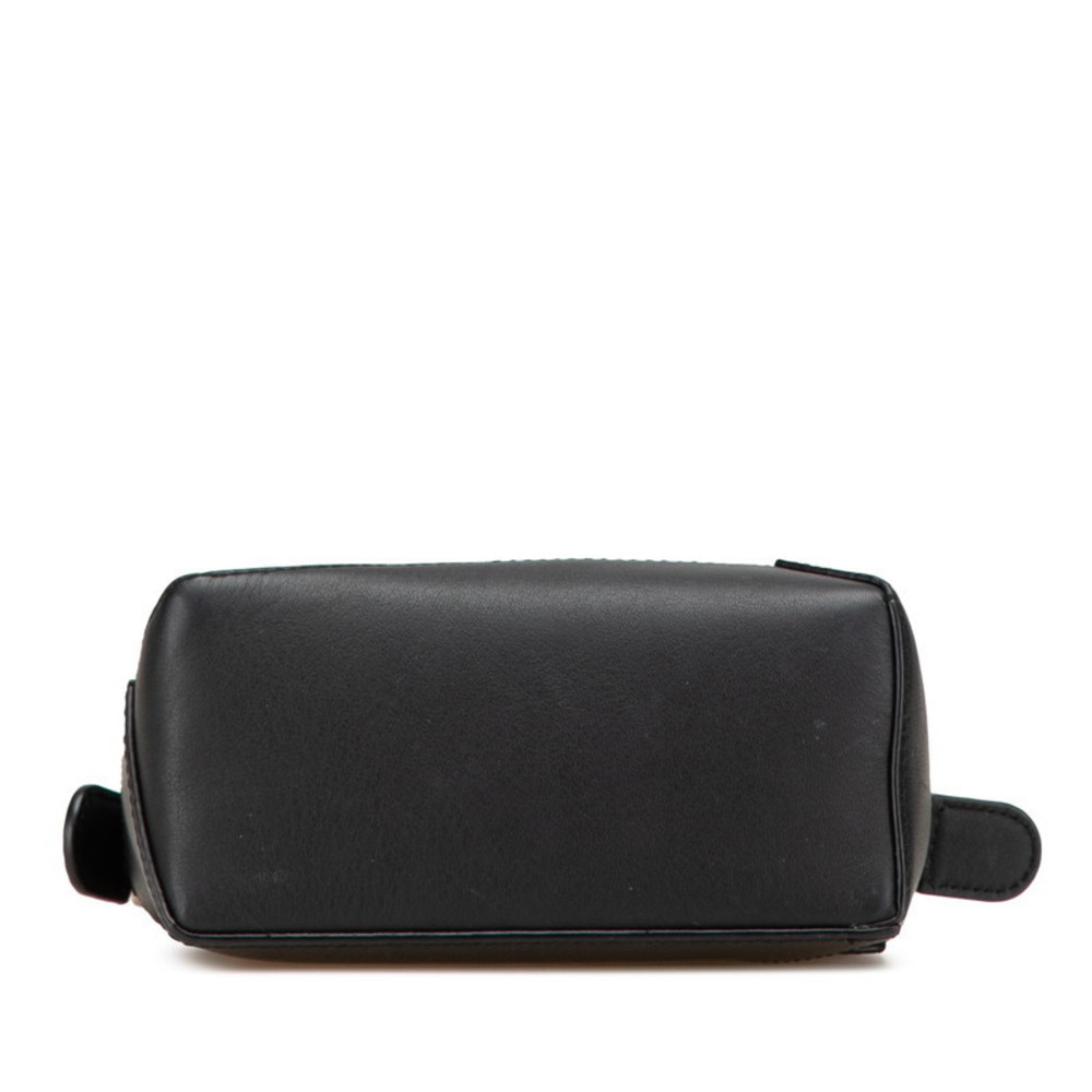 Loewe Edge Logo Bag Black Handbag Puzzle Mini Anagram Leather Shoulder - Picture 3 of 11